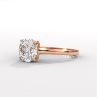 1.50CT Round Diamond Hidden Halo Moissanite Engagement Ring