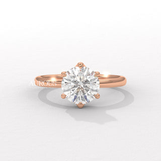 1.50CT Round Diamond Solitaire Setting Moissanite Engagement Ring