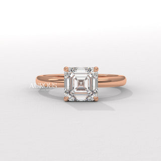 1.50CT Asscher Cut Diamond Hidden Halo Moissanite Engagement Ring