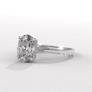 1.50CT Oval Cut Hidden Halo Diamond Moissanite Engagement Ring