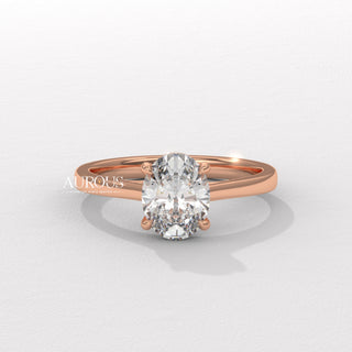 1.50CT Oval Diamond Solitaire Setting Moissanite Engagement Ring