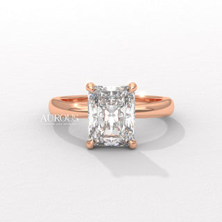 1.50CT Radiant Diamond Hidden Halo Moissanite Engagement Ring