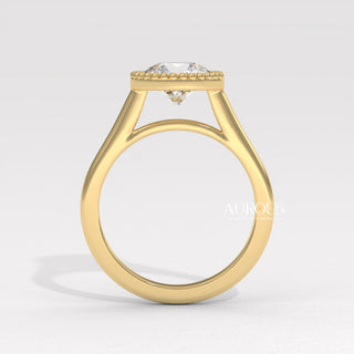1.50CT Round Diamond Vintage Style Bezel Setting Moissanite Engagement Ring