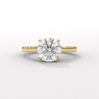 1.50CT Round Diamond Hidden Halo Moissanite Engagement Ring
