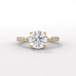 1.50CT Round Diamond Hidden Halo Pave Setting Engagement Ring