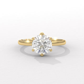 1.50CT Round Diamond Solitaire Setting Moissanite Engagement Ring