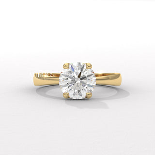 1.0CT Round Cut Diamond Hidden Halo Setting Moissanite Engagement Ring