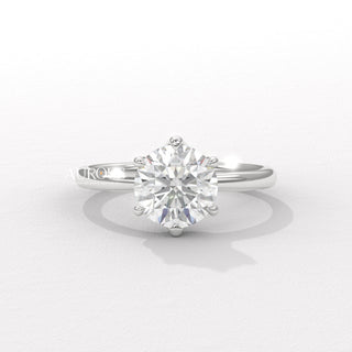 1.50CT Round Diamond Solitaire Setting Moissanite Engagement Ring