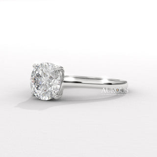 1.50CT Round Diamond Hidden Halo Moissanite Engagement Ring