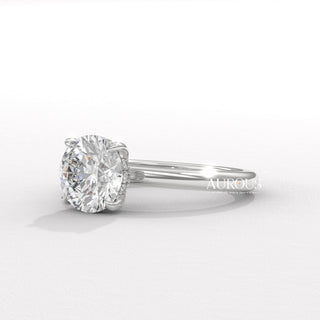 2.0CT Round Diamond Hidden Halo Setting Moissanite Engagement Ring