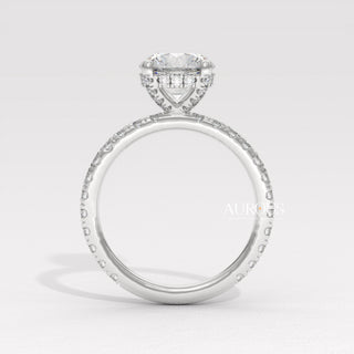 1.50CT Round Diamond Hidden Halo Pave Setting Engagement Ring