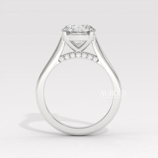 1.50CT Round Diamond Hidden Halo Moissanite Engagement Ring