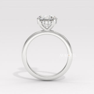 2.0CT Round Diamond Hidden Halo Setting Moissanite Engagement Ring