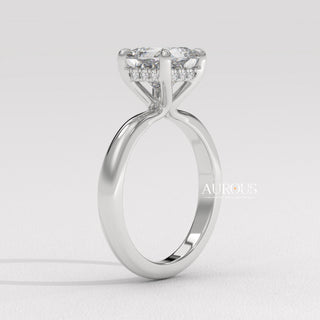 1.50CT Princess Cut Diamond Hidden Halo Setting Moissanite Engagement Ring