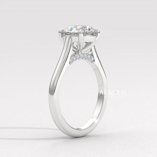 1.50CT Round Diamond Hidden Halo Moissanite Engagement Ring