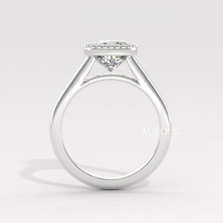 1.50CT Cushion Cut Vintage Style Bezel Setting Moissanite Engagement Ring