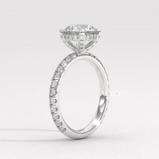 1.50CT Round Diamond Hidden Halo Pave Setting Engagement Ring