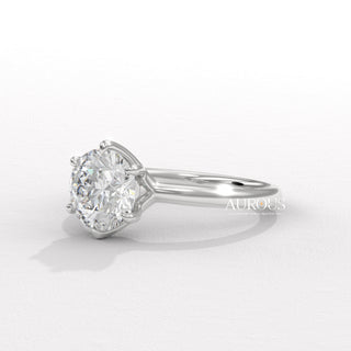 1.50CT Round Diamond Solitaire Setting Moissanite Engagement Ring