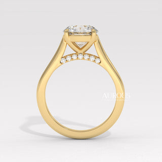1.50CT Round Diamond Hidden Halo Moissanite Engagement Ring