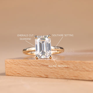 white gold emerald diamond ring, rose gold emerald engagement ring