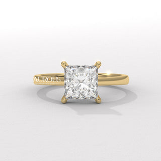 1.50CT Princess Diamond Solitaire Setting Moissanite Engagement Ring