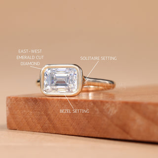 bezel setting engagement ring, bezel diamond ring