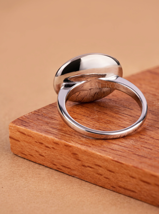 Curved Surface Round Diamond Unique Engagement Ring ~ Anniversary Gift