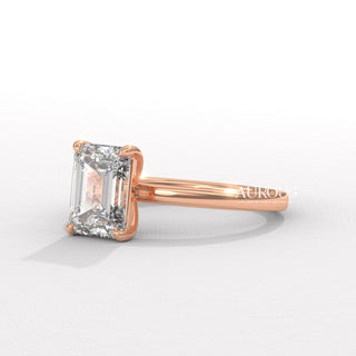 1.50CT Emerald Cut Diamond Solitaire Moissanite Engagement Ring
