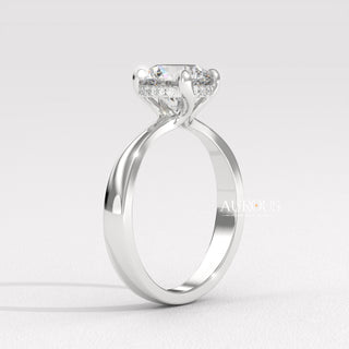 1.0CT Round Cut Diamond Hidden Halo Setting Moissanite Engagement Ring