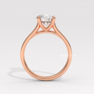 round cut halo engagement ring, round diamond ring setting, round cut pave setting ring, 18k gold engagement ring, elegant round diamond ring, round diamond prong setting, luxury gold diamond ring, dainty round cut ring