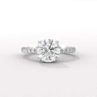 1.50CT Round Diamond Hidden Halo Pave Setting Engagement Ring