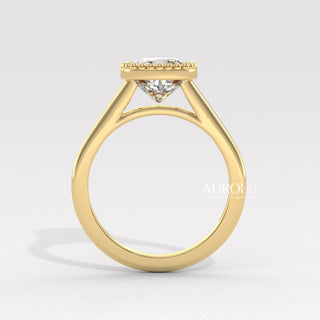 1.50CT Cushion Cut Vintage Style Bezel Setting Moissanite Engagement Ring