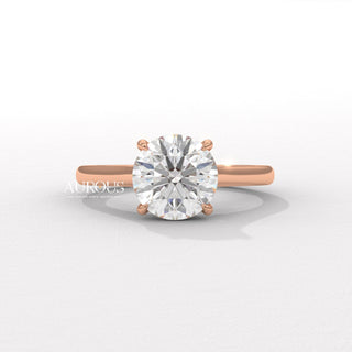 1.50CT Round Diamond Hidden Halo Moissanite Engagement Ring