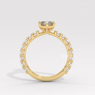 2.0CT Marquise Diamond Pave Setting Moissanite Engagement Ring