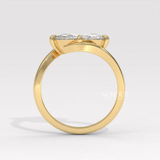 1.50CT East-West Marquise Diamond Unique Solitaire Engagement Ring