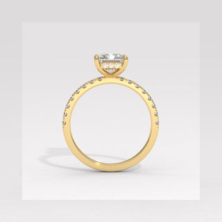 1.50CT Oval Diamond Hidden Halo Moissanite Engagement Ring