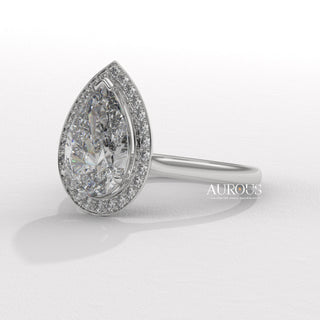 pear cut diamond engagement ring, white gold pear diamond ring, rose gold pear engagement ring