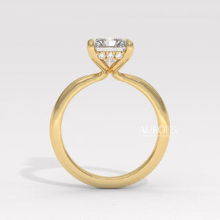 1.50CT Radiant Diamond Hidden Halo Moissanite Engagement Ring