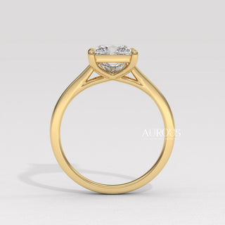 1.50CT Princess Diamond Solitaire Setting Moissanite Engagement Ring