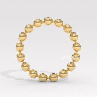 Round Diamond Bezel Setting Eternity Moissanite Wedding Band