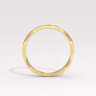 Round Diamond Twisted Style Moissanite Wedding Band