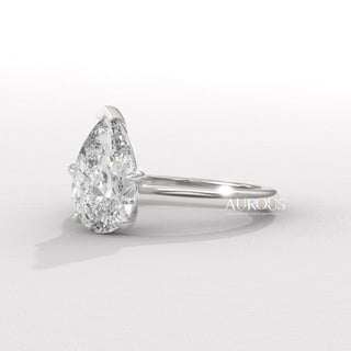 1.50CT Pear Diamond Solitaire Moissanite Engagement Ring