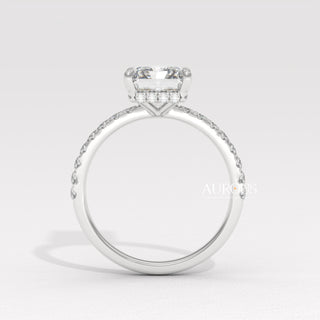 2.50CT Radiant Diamond Pave Setting Moissanite Engagement Ring