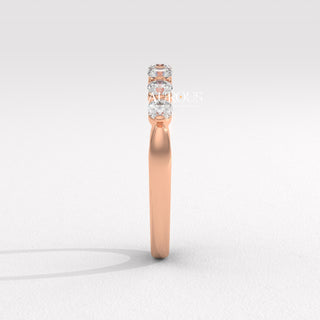 Round Diamond Half Eternity Moissanite Wedding Band