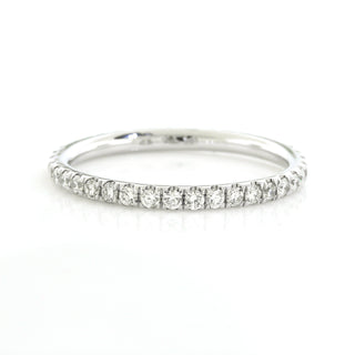 0.53ct Round Cut Moissanite Diamond Full Eternity Wedding Band