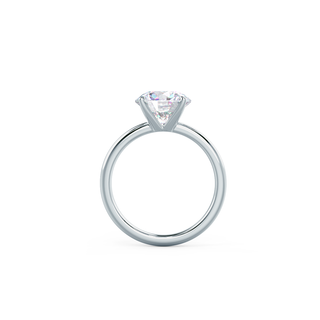 2.25ct Round Four Prong Moissnaite Diamond Engagement Ring In 14K Solid Gold