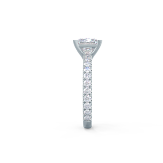 Moissanite diamond solitaire drop pendant necklace