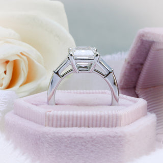 Moissanite engagement ring set for brides discounts online