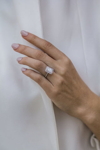 Iconic moissanite engagement rings