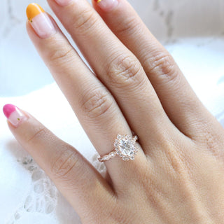 Moissanite wedding jewelry for vintage wedding